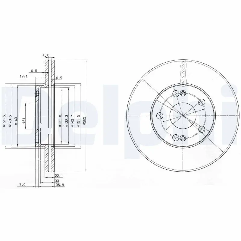 Handler.Part Brake disc DELPHI BG2695 1