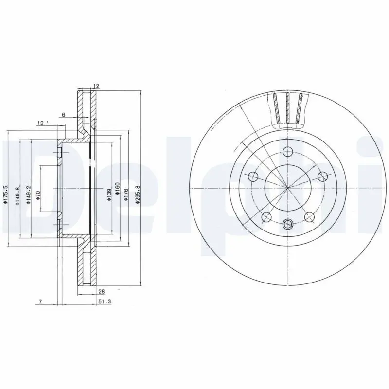 Handler.Part Brake disc DELPHI BG2742 1