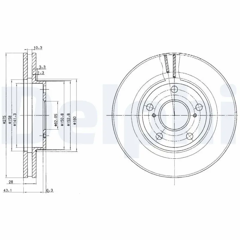 Handler.Part Brake disc DELPHI BG2782 1