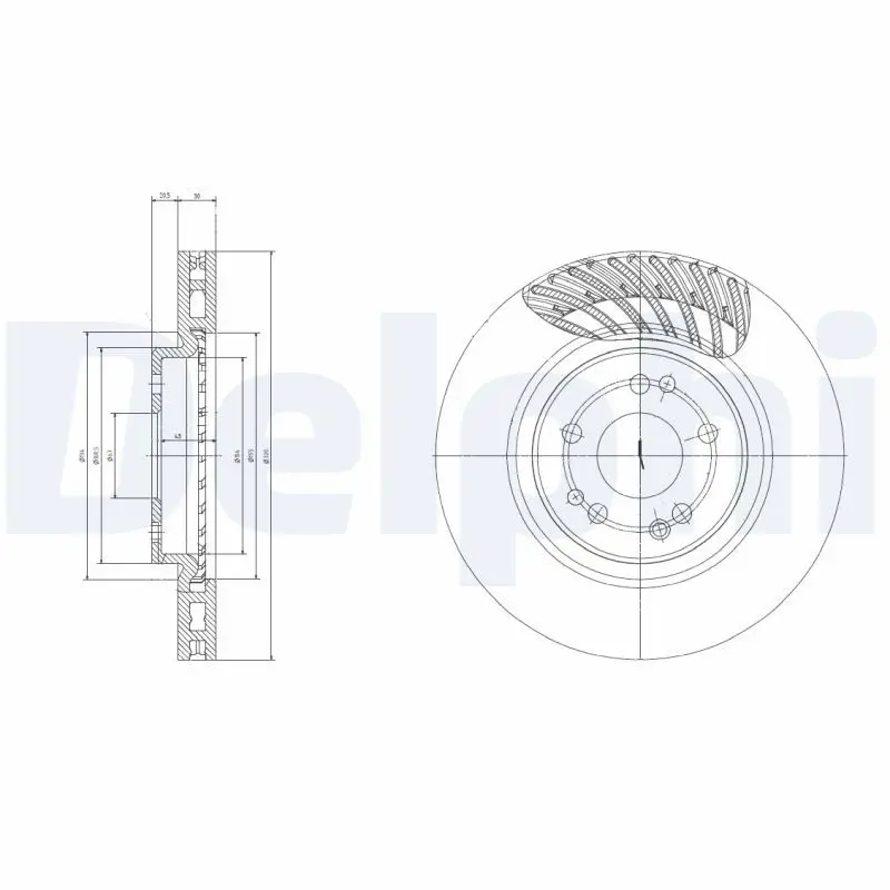 Handler.Part Brake disc DELPHI BG2775 1