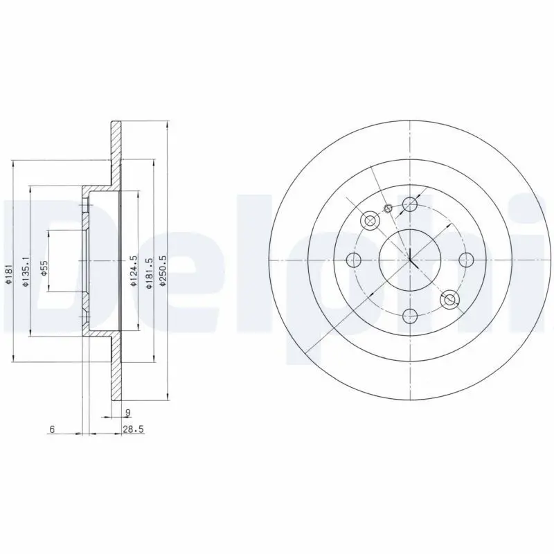 Handler.Part Brake disc DELPHI BG2805 1