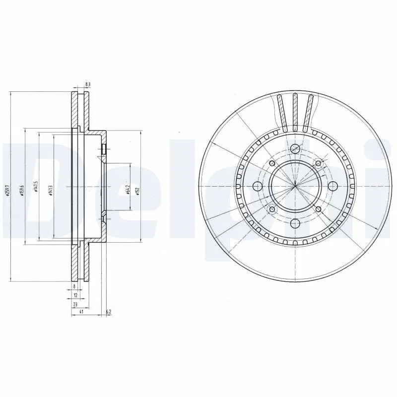 Handler.Part Brake disc DELPHI BG2814 1