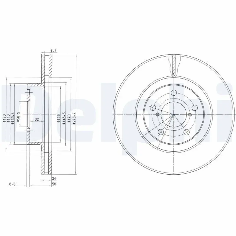 Handler.Part Brake disc DELPHI BG2827 1