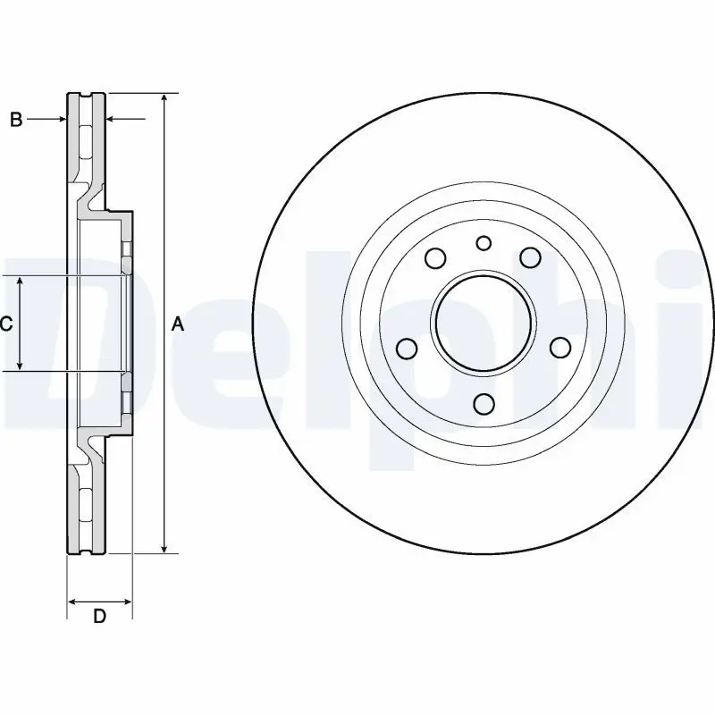 Handler.Part Brake disc DELPHI BG2843 1