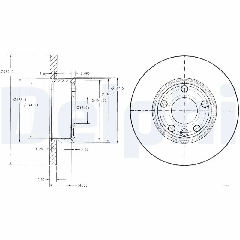 Handler.Part Brake disc DELPHI BG2898 1