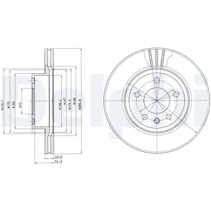 Handler.Part Brake disc DELPHI BG2908 1