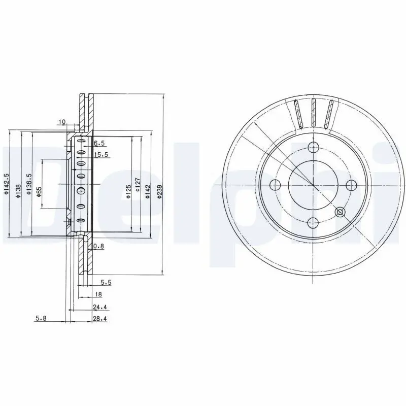 Handler.Part Brake disc DELPHI BG2982 1