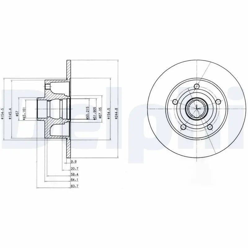 Handler.Part Brake disc DELPHI BG3030 1