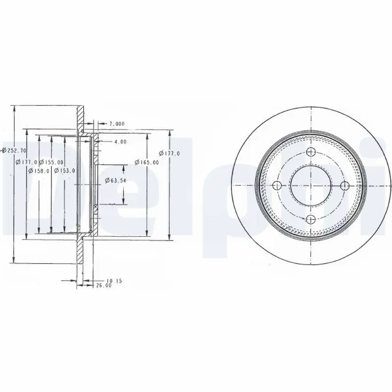 Handler.Part Brake disc DELPHI BG3054C 1