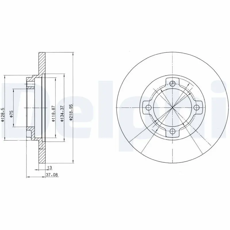 Handler.Part Brake disc DELPHI BG3083 1