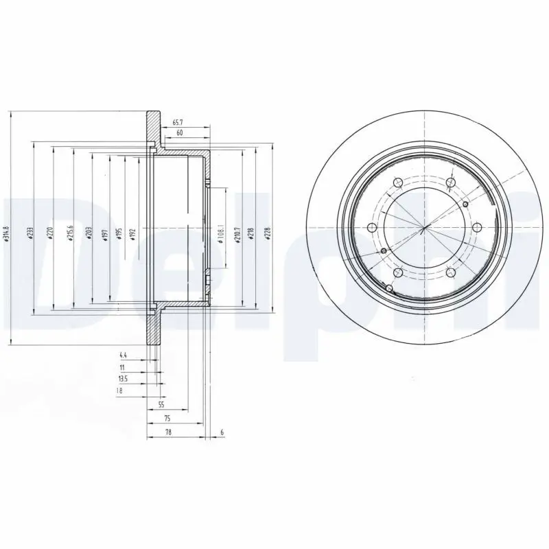 Handler.Part Brake disc DELPHI BG3105 1