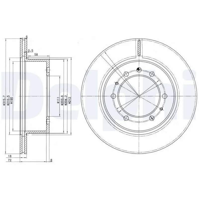 Handler.Part Brake disc DELPHI BG3117 1