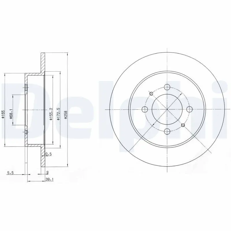 Handler.Part Brake disc DELPHI BG3125 1