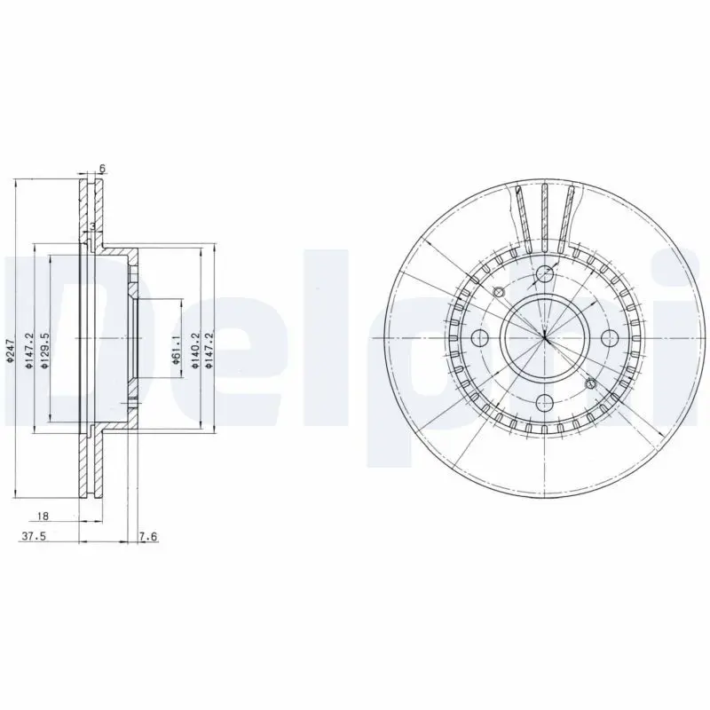 Handler.Part Brake disc DELPHI BG3134 1