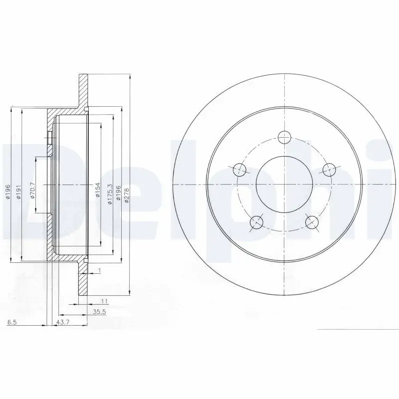 Handler.Part Brake disc DELPHI BG3143 1