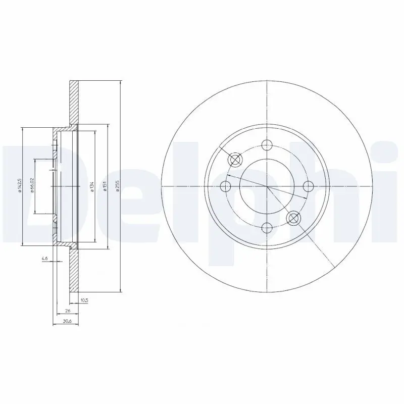 Handler.Part Brake disc DELPHI BG3147 1