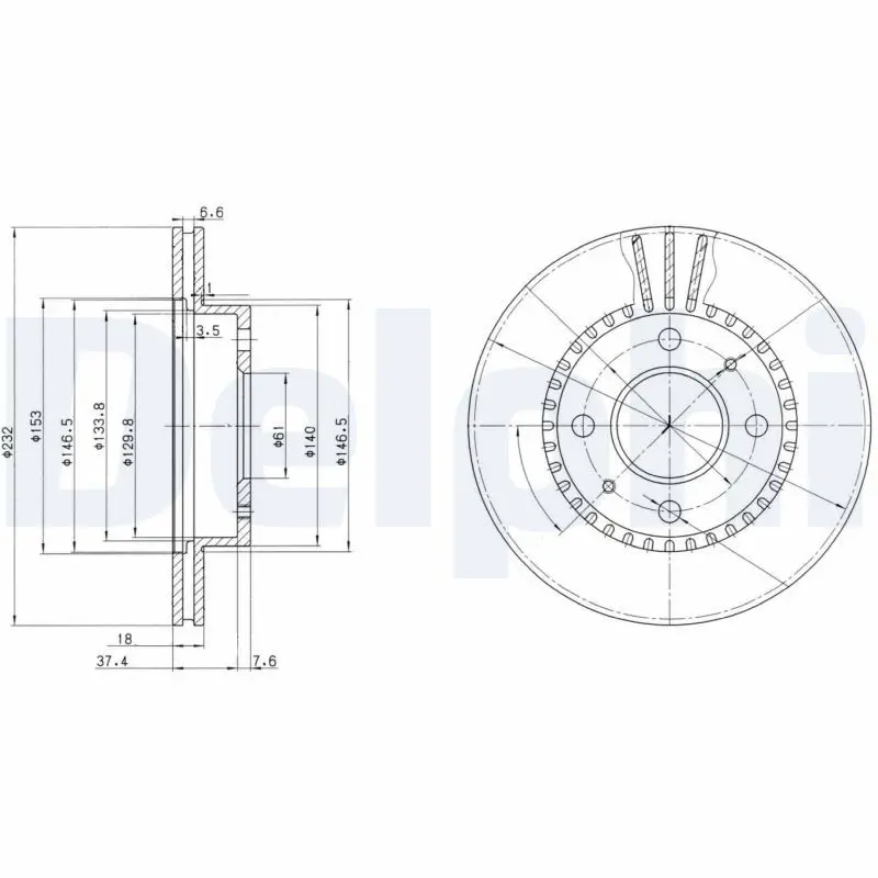 Handler.Part Brake disc DELPHI BG3206 1