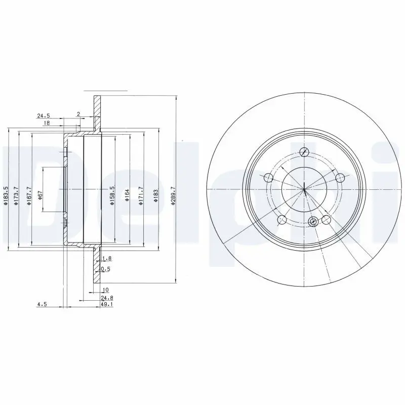 Handler.Part Brake disc DELPHI BG3239 1