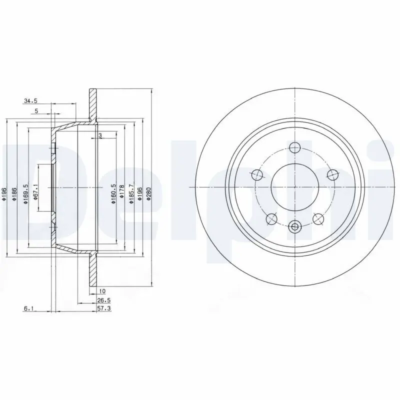 Handler.Part Brake disc DELPHI BG3241 1