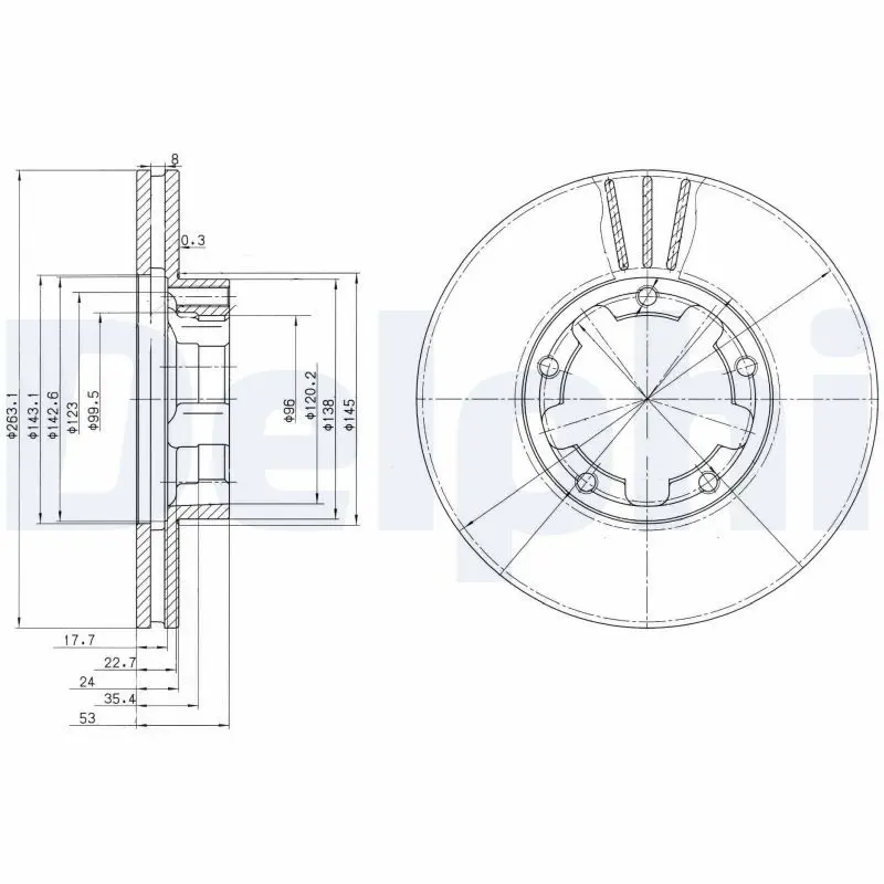 Handler.Part Brake disc DELPHI BG3245 1