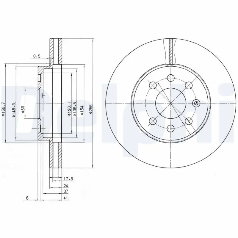 Handler.Part Brake disc DELPHI BG3334 1