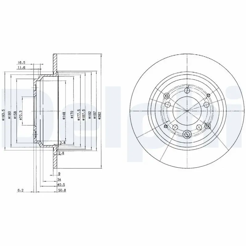 Handler.Part Brake disc DELPHI BG3390 1