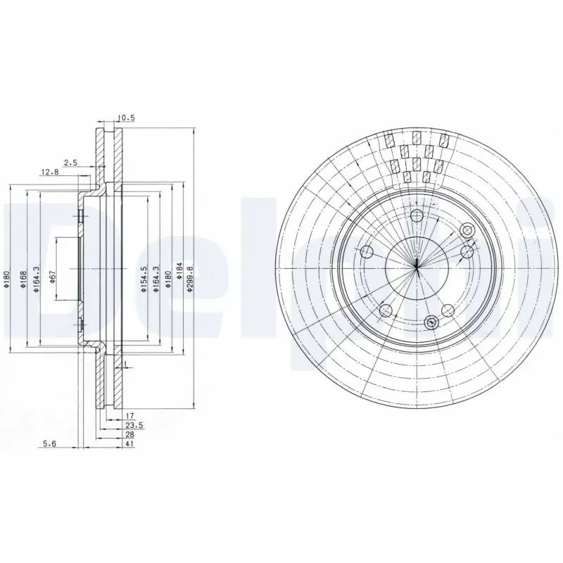 Handler.Part Brake disc DELPHI BG3396 1