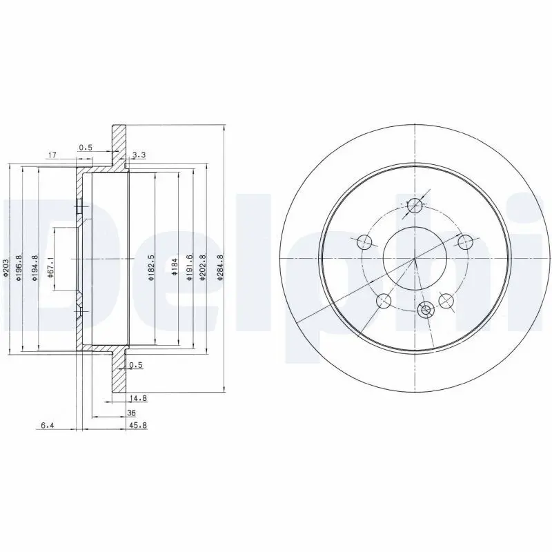 Handler.Part Brake disc DELPHI BG3398 1