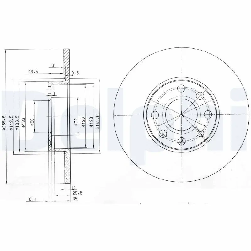 Handler.Part Brake disc DELPHI BG3402 1