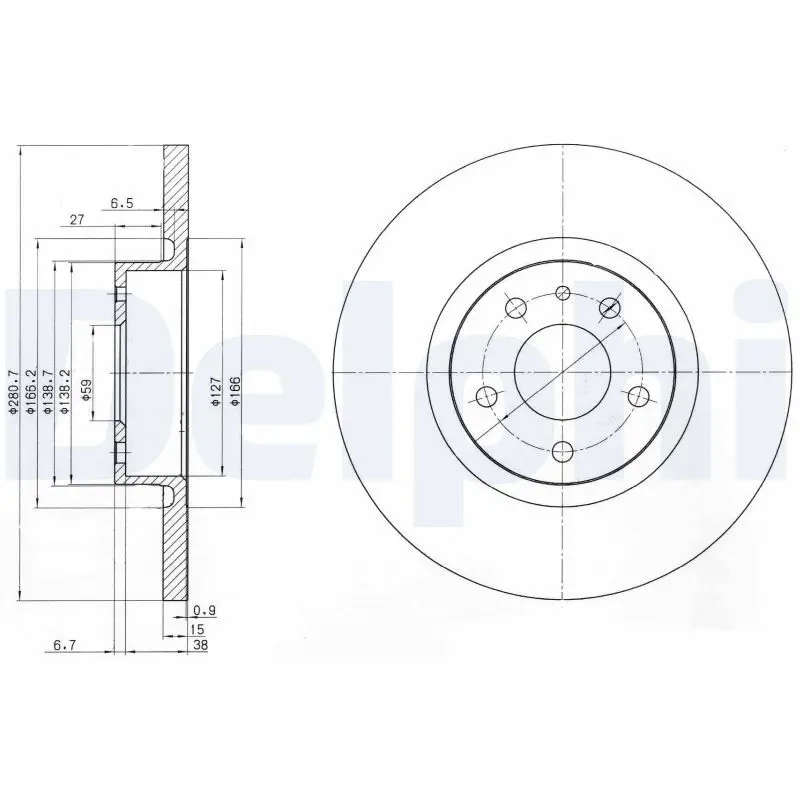 Handler.Part Brake disc DELPHI BG3420 1