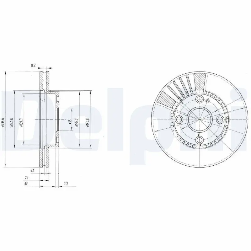 Handler.Part Brake disc DELPHI BG3508 1