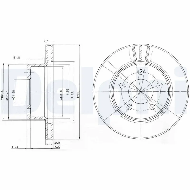 Handler.Part Brake disc DELPHI BG3532 1