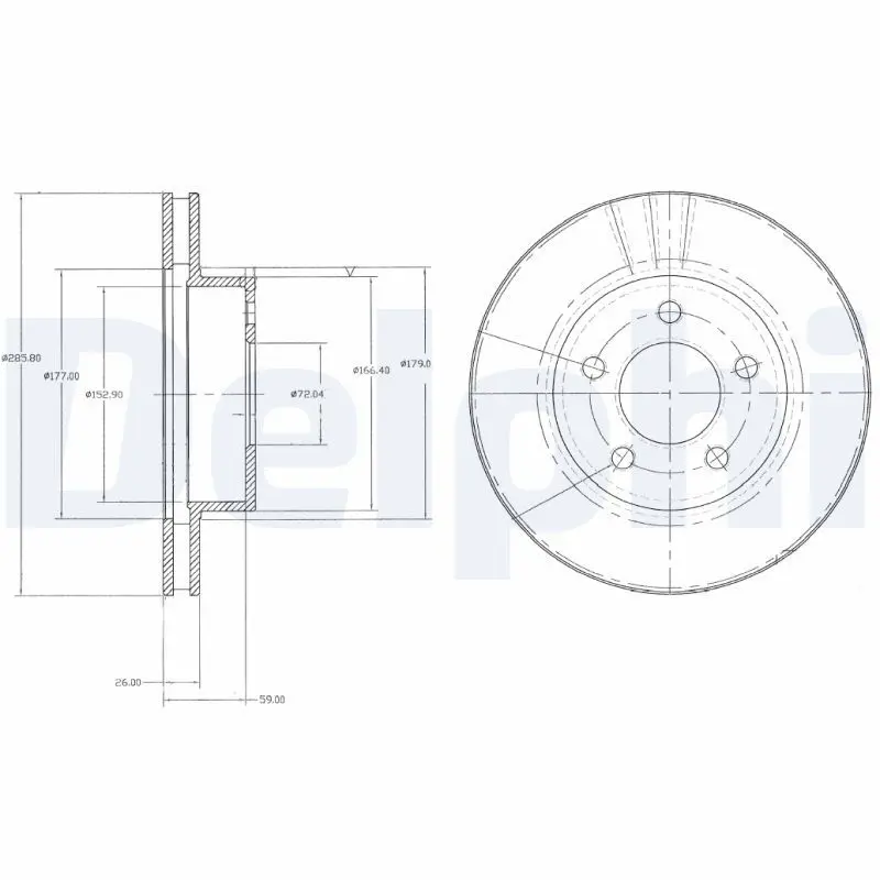 Handler.Part Brake disc DELPHI BG3546 1