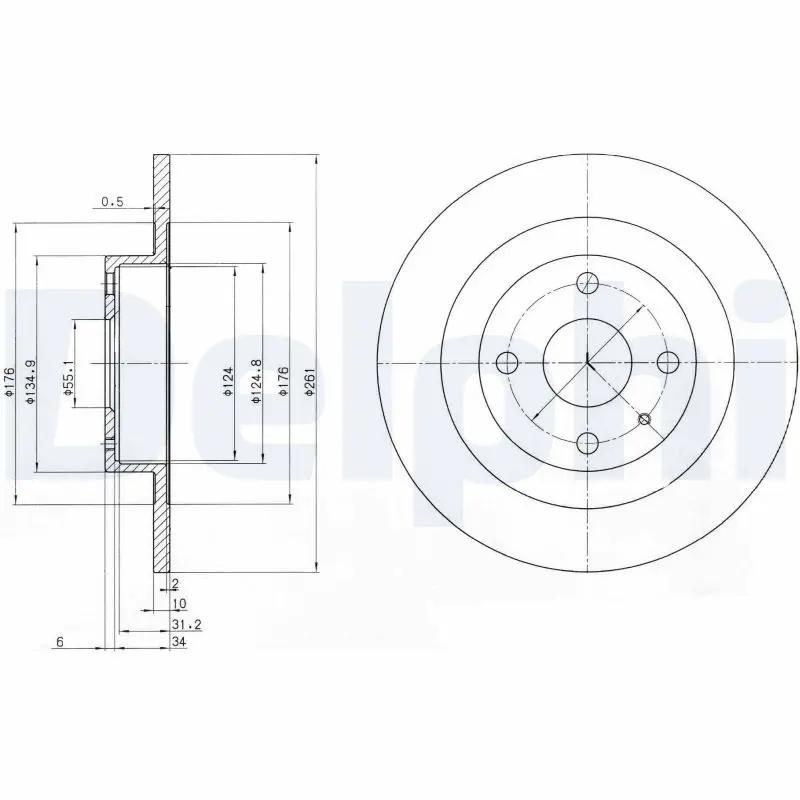 Handler.Part Brake disc DELPHI BG3556 1