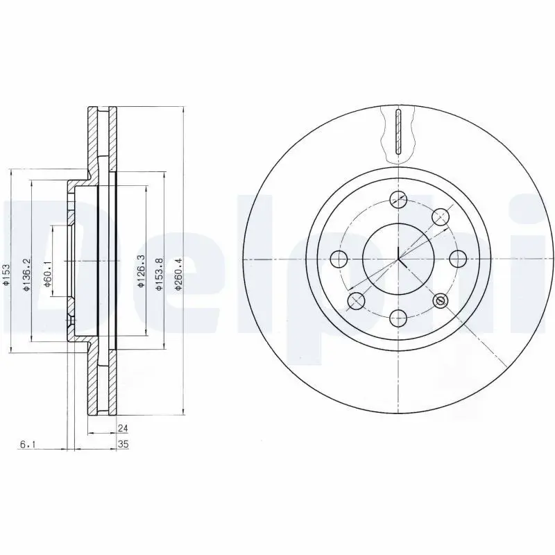 Handler.Part Brake disc DELPHI BG3569 1