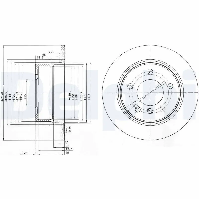 Handler.Part Brake disc DELPHI BG3592 1