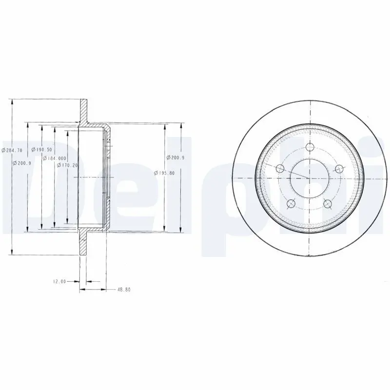 Handler.Part Brake disc DELPHI BG3595 1