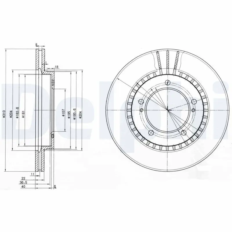 Handler.Part Brake disc DELPHI BG3587 1