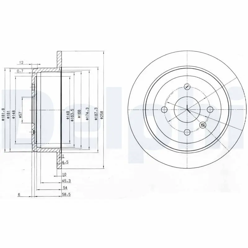 Handler.Part Brake disc DELPHI BG3615 1