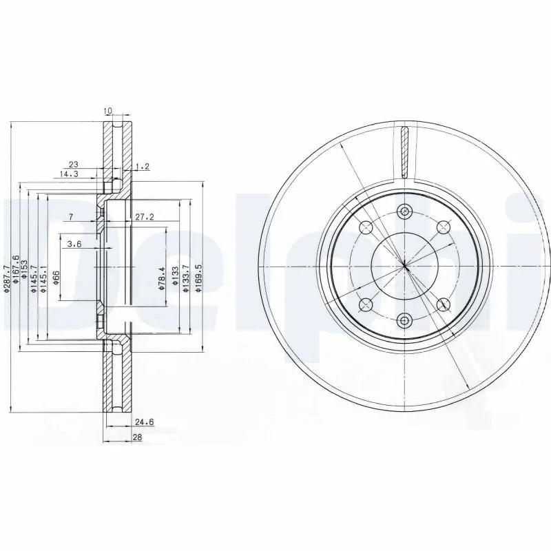 Handler.Part Brake disc DELPHI BG3675 1