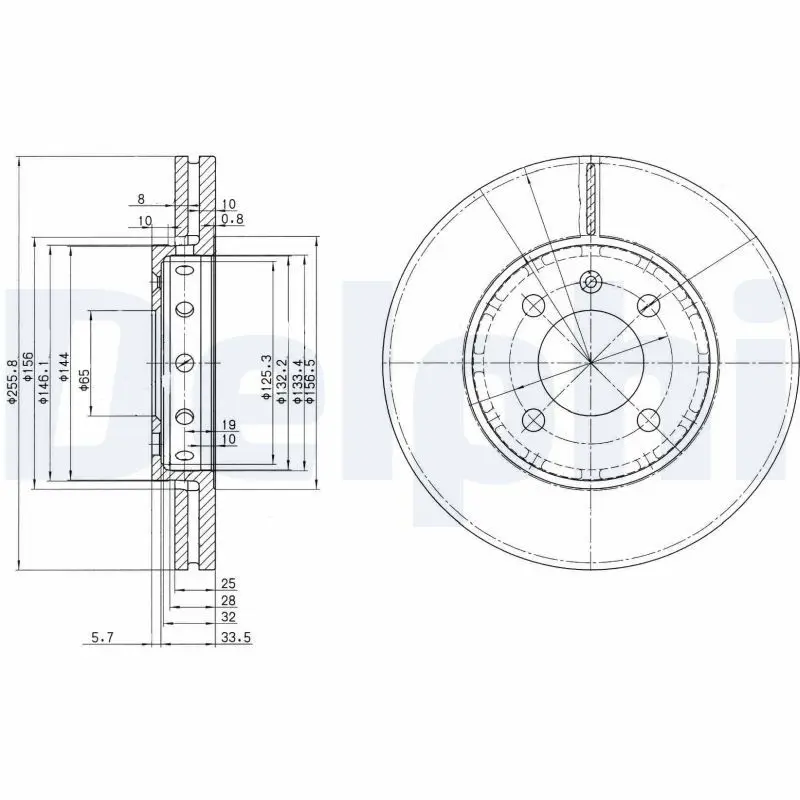 Handler.Part Brake disc DELPHI BG3694 1