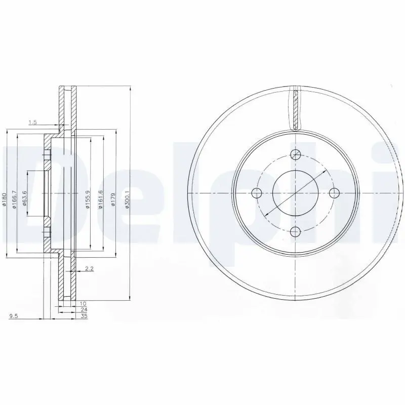 Handler.Part Brake disc DELPHI BG3742 1