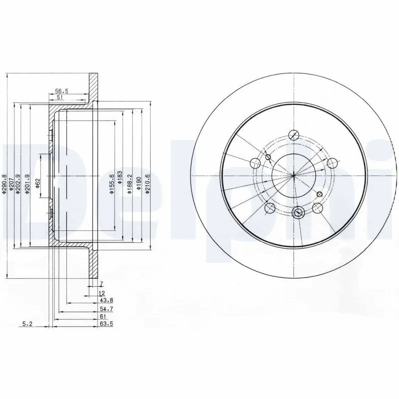 Handler.Part Brake disc DELPHI BG3779 1