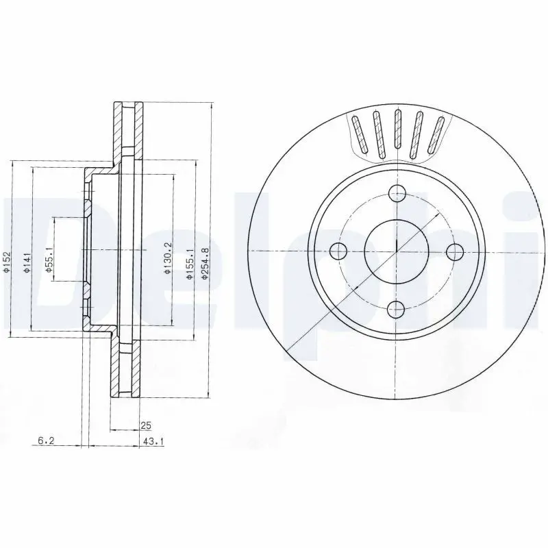 Handler.Part Brake disc DELPHI BG3781 1