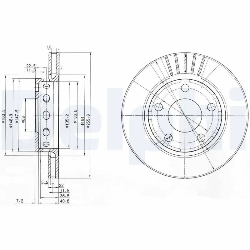 Handler.Part Brake disc DELPHI BG3785 1