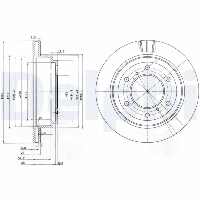 Handler.Part Brake disc DELPHI BG3813 1