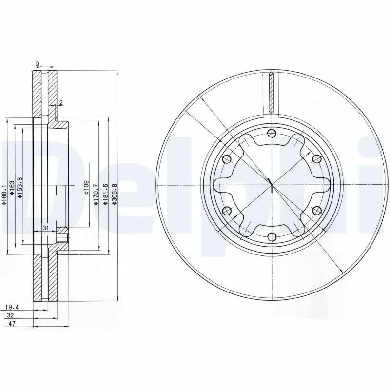 Handler.Part Brake disc DELPHI BG3817 1