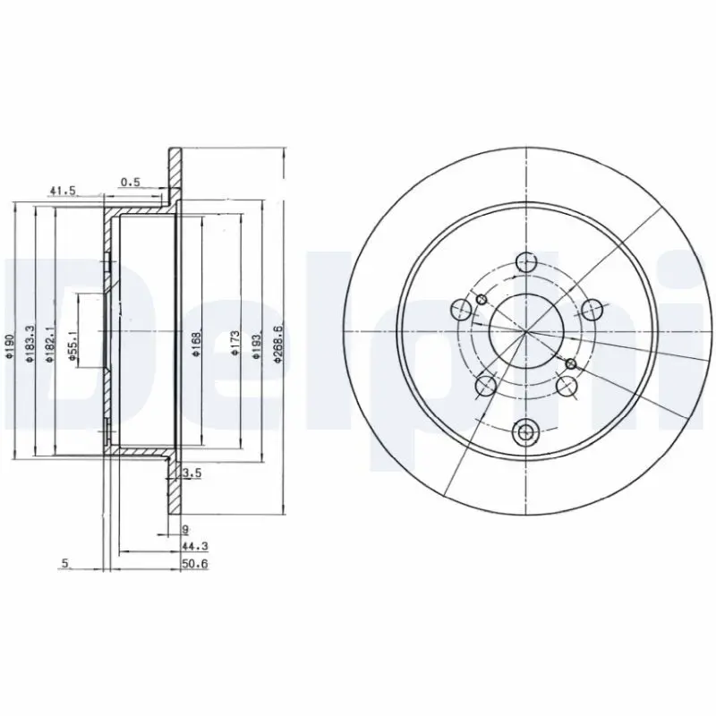 Handler.Part Brake disc DELPHI BG3822 1