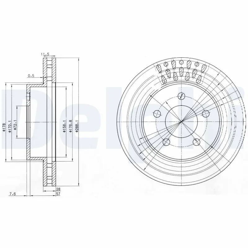 Handler.Part Brake disc DELPHI BG3846 1