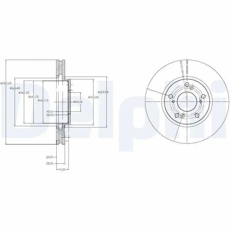 Handler.Part Brake disc DELPHI BG3851 1